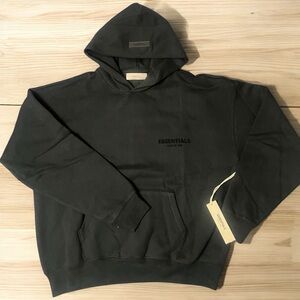 Essentials Black Sweatshirt Minimalist Design